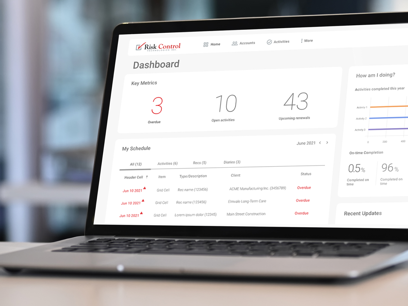 Dashboard Screenshot